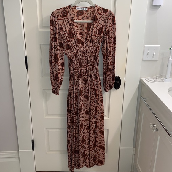 Anthropologie Lusana Puff-Sleeved Maxi Dress - Picture 8 of 9